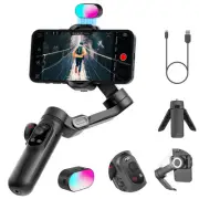 Professional Gimbal Stabilizer for Smartphone,RGB Magnetic Refill Light,OLED ...