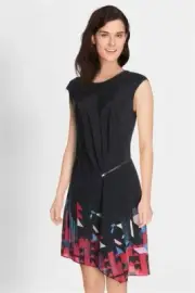 NWT Desigual VEST NICOLAS Black Sleeveless Dress EUR 46