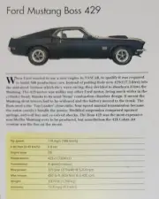 Ford Mustang Boss 429 Picture Out of Print Spec Article Sheet Wall Art
