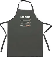 [Splosh] Fathers Day BBQ Timer Apron, 70 cm x 90 cm Size, Black