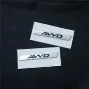 2x AWD Chrome Silver Plastic Sticker Emblem Decal Badge Engine SUV Type V6 Turbo (for: MG)