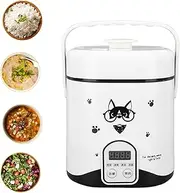 Rice Cooker, 1.2L Small Rice Cooker with Non-Stick Inner Saucepan, Rice Spoon, 24 Hour Booking and Temperature Control, for Travel