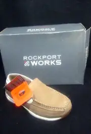 Rockport Works Womens Tan Leather Sailing Club Steel Toe Boat Shoe 10 M #3