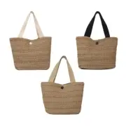 Practical Straw Bag Bohemian Casual Vacation Beach Handbags for Everyday Use