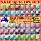 Tulle Fabric Roll 6" 25/100 Yards Wedding Tutu Craft Glitter Sequin Party Spool