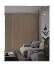 GoDear Design 99.99% Blackout Adjustable Sliding Panel Track Blinds for Slidi...
