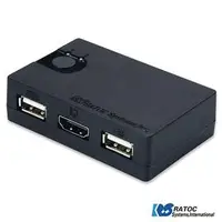 在飛比找PChome商店街優惠-日本RATOC 2-Port HDMI USB電腦KVM切換