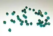 LOT 40 Swarovski 4mm Bicone Emerald Color (Green) Crystals