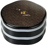 Miyamoto Sangyo 4512951075816 7.5 Plum Shaped Hors d'Oeuvres Ground Crest Rabbit with Seal Lid, Black, 10.1 fl oz (3,200 ml)