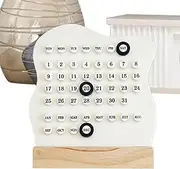 Perpetual Calendar | Perpetual Daily Calendar Desk Accessories,Stationery Supplies Date Display, Modern Reusable Cute Decor, Home Decorations for Student Teacher
