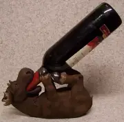 Wine Bottle Holder and/or Decorative Sculpture Moose Lying Down NEW