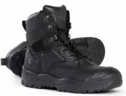 Mongrel High Leg Zipsider Boot w/ Steel Toe & Scuff Cap (Black) 561020