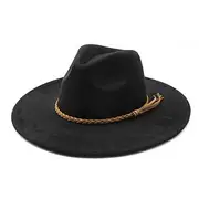Men's Kentucky Derby Hat Sun Hat Cowboy Hat Fedora Trilby Hat Black Camel Woolen Vintage Style Fashion 18th Century State of Texas Daily Theme Party Solid / Pl
