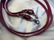 Beta Biothane Endurance/Loop Reins w/ Snaps & Conway Buckles WINE/BURGUNDY