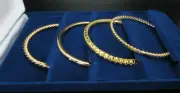 CAMROSE & KROSS JACQUELINE KENNEDY SET OF 4 JBK 24K GP BRACELETS 8" NIB