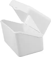 FOYTOKI Business Card Box Portable Flashcard Holder with Strong Sealing Cover for Office Clinic and Travel Sturdy Card Storage Organizer to Keep Your Space Tidy