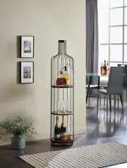 Kings Brand Furniture –Wine Bottle Shaped Shelf, Tall Freestanding Holder