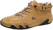 [EDAT] Anthoern Men'S Waterproof Fashion Orthopedic Shoes，Anthoern Men'S Waterproof Fashion Orthopedic Shoes，Unisex Slip-On Non-Slip Waterproof Fashion Lightweight Orthopedic Shoes(Light brown velvet,9 Men/1