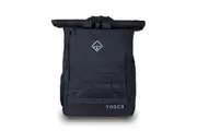 Tosca Roll Top Backpack Rucksack Outdoor Travel Bag Adjustable Strap Black