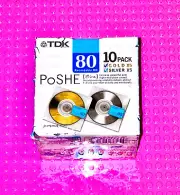 MD TDK PoSHE 80 10 PACK BLANK MINI DISCS (10) (SEALED)
