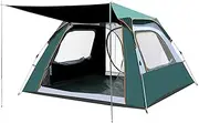Comfortable Pop Up Tent, Automatic InstanTTent, Portable Cabana Beach Tent, Fits 3-4 People, Windows and Doors on Both Sides, Water Resistant, UV Protection Sun Shelter Royal Blue (Color : Green)