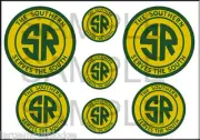 1 1/2 3/4 INCH SOUTHERN RAILWAY DECALS SIZES UP TO 4 IN AVAILABLE