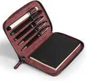Londo Genuine Leather Padfolio – Portfolio Folder with Pencil Holder, Notepad & Zipper Closure for Business, Office & Travel