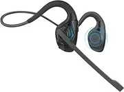 Seflorgo Bluetooth Headset with Mic, Wireless Headset with Microphone Noise Cancelling, Open Ear Comfort Headphones for Phone Calling PC Meeting, Bluetooth V5.3 Dual Connect, 10 Hrs Worktime