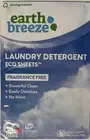 EARTH BREEZE LAUNDRY DETERGENT ECO FRAGRANCE FREE 30 SHEETS UP TO 60 LOADS NEW