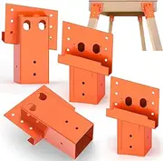 TFMUZERT Deer Stand Brackets 4x4 Elevator Bracket Deer Blind Bracket with Powder Coating Outdoor Angle Bracket for Hunting Box Blind Elevated Platform Tree Stand Shooting Shack Pergolas Orange 4 PCS