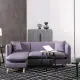 【YA340-8】泰勒斯L型紫色皮沙發