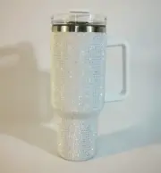 40oz Diamond Cup with Handle Stainless Steel Vacuum Coffee Insulated Tumbler