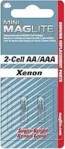 Maglite Replacement Lamps for 2-Cell AA Mini Flashlight, 2-Pack