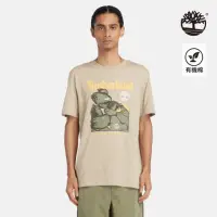 在飛比找momo購物網優惠-【Timberland】男款米色正面插畫短袖T恤(A64C7