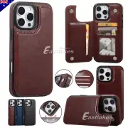 Flip Leather Wallet Case Shockproof Cover for iPhone 16 15 14 13 12 Pro Max 11 X