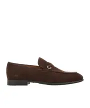 Ferragamo Gancini Ornament Moccasins 11,6,8,9,8.5,10 Black