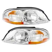 PAIR OF HEADLIGHTS FITS FORD WINDSTAR BASE MINI VAN 2003 BY NUMBER 3F2Z-13008-CB