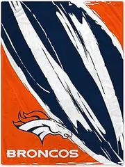 Pegasus Home Fashions Denver Broncos 60'' x 80'' Retro Jazz Coral Fleece Blanket