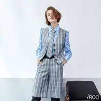 在飛比找momo購物網優惠-【iROO】格子西裝背心