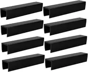 Kisangel 8pcs Dog Fence Pet Gate Groove Gate Reinforcement Tools Portable Gate Reinforcement Safety Gate Parts Gate Grooves Door Reinforcement Tools Safety Gate Fittings Plastic Black