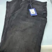Cavalli Class Denim Jean Pants Men's 34x31 Black Dark Wash Slim Fit Straight Leg