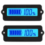 2pcs 12V LY6W Lead Acid Battery Voltmeter Tester Detector Power Lithium Meter