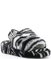 New Ugg Women Fluff Yeah Slides Zebra US 10B