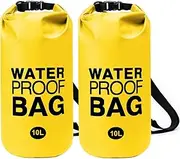 2-Pack Pool Step Weights, 10L Heavy-Duty Pool Ladder Weights for Above-Ground Pools, 500D No-Break Waterproof Sand Bags, Easy & Quick Fill for Secure Pool Steps (Yellow)