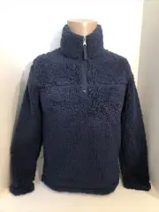 Boxercraft Youth Medium Sherpa Quarter Zip Blue Pullover