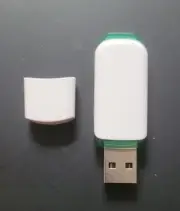 White & Green USB 2.0 Flash Drive Memory Stick Thumb 16Gb W Cap