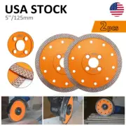 2pcs 5''/125mm Diamond Saw Blade Cutting Wheel Granite Tile Ceramic Cutter Plate