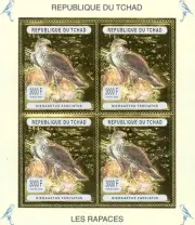 Birds Raptor - Silver & Gold (2003) - Perforated - Minisheet gold