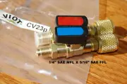R410a System Manifold Gauge Tool Adapter HVAC/AC Valve 1/4MFL 5/16"SAE FFL Flare