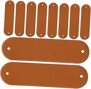 DOITOOL 200pcs Blank Faux Leather Patches for Handmade Clothing Tags Synthetic Leather Labels for Sewing Versatile Crafting Labels for Hats Jeans and Bags